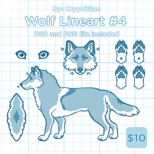 Wolf Lineart #4